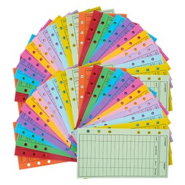 48 Pcs Cash Envelopes for Budgeting, Money Envelopes for Cash Saving and Money Saving Challenge,Vertical Layout with Budget Sheet, 12 Assorted Colors,Kraft Paper Cardstock,6.5 X 3.5 Inch