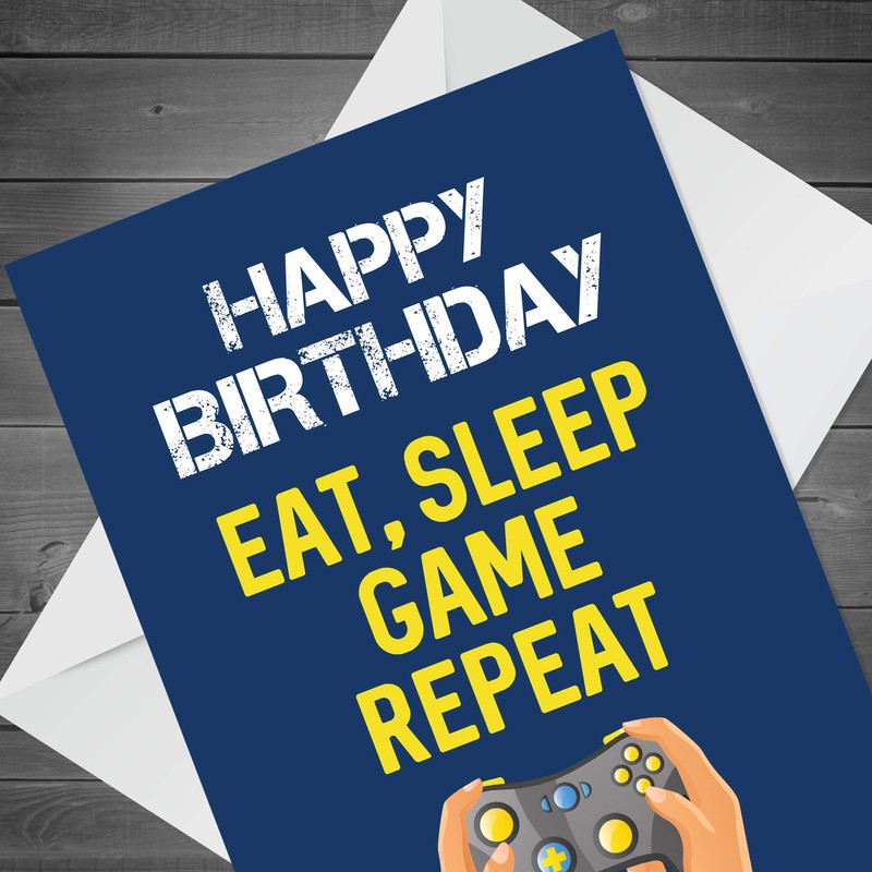 RED OCEAN Gamer Birthday Card For Son Brother Grandson Novelty