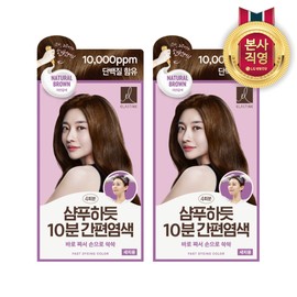 Elastine Easy dyeing in 10 minutes like shampoo Natural brown 2 packs / 엘라스틴 샴푸하듯 10분 간편 염색 자연 갈색 2개