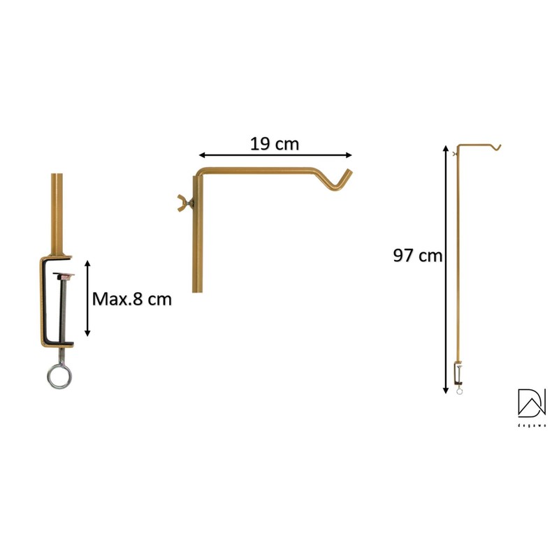 Esschert Design Table Decoration Table Hook Clamp Frame Decorative Metal