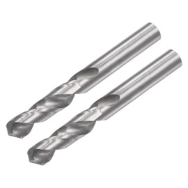 sourcing map Solid Carbide Drill Bits, 6mm C2/K20 Tungsten Carbide Jobber Drill Bits Straight Shank Drilling Tool for Stainless Steel Aluminum Iron Metal Plastic 2pcs
