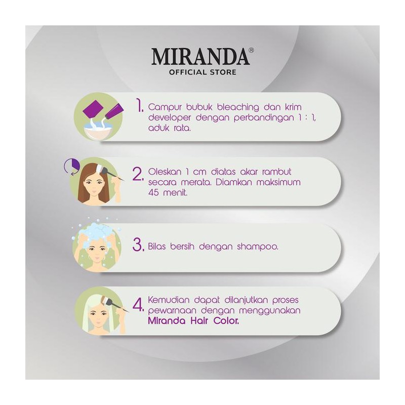 MIRANDA HAIR COLOR - Semir Rambut (30mlx2)+10ml - Pewarna Rambut