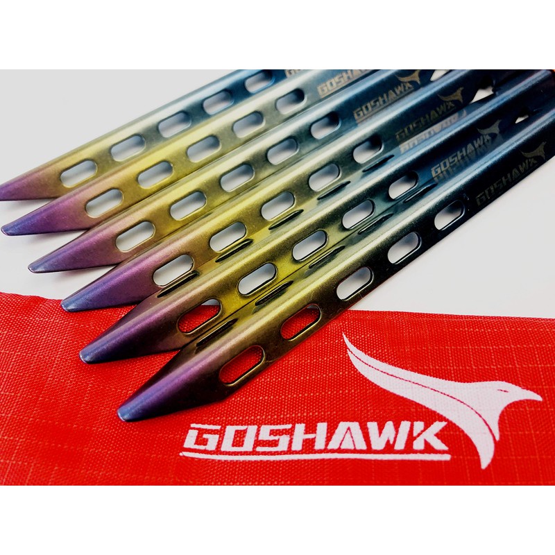 Goshawk 6 Pcs Titanium Outdoor Camping Trip Tent Peg Ground