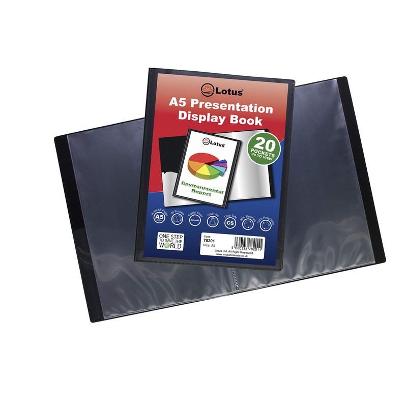 Lotus A5 Display 20 Pockets Book -Optimize Your Organization Effortlessly