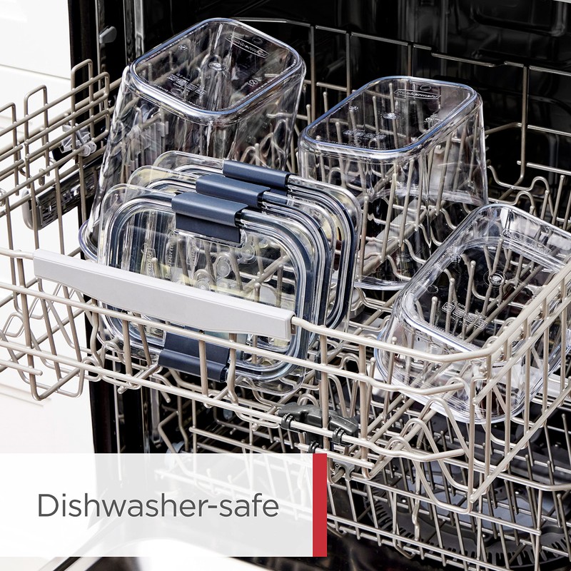 Rubbermaid Brilliance BPA-Free Food Storage Containers with Lids Airtight Kitchen