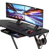 SHW 51 x 51 Inches Vista L-Shaped Desk with Monitor