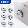 6 Pieces Security Combination Cam Lock Silver Coded Cabinet Lock
