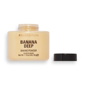 Makeup Revolution, Loose Baking Powder, Prolongs Makeup Wear, Makeup Setting Powder, Banana Deep, For Medium to Dark Skin Tones, 32g