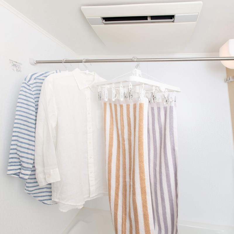 Towa Sangyo Laundry Hanger, White, Approx. 11.0 x 15.0 x