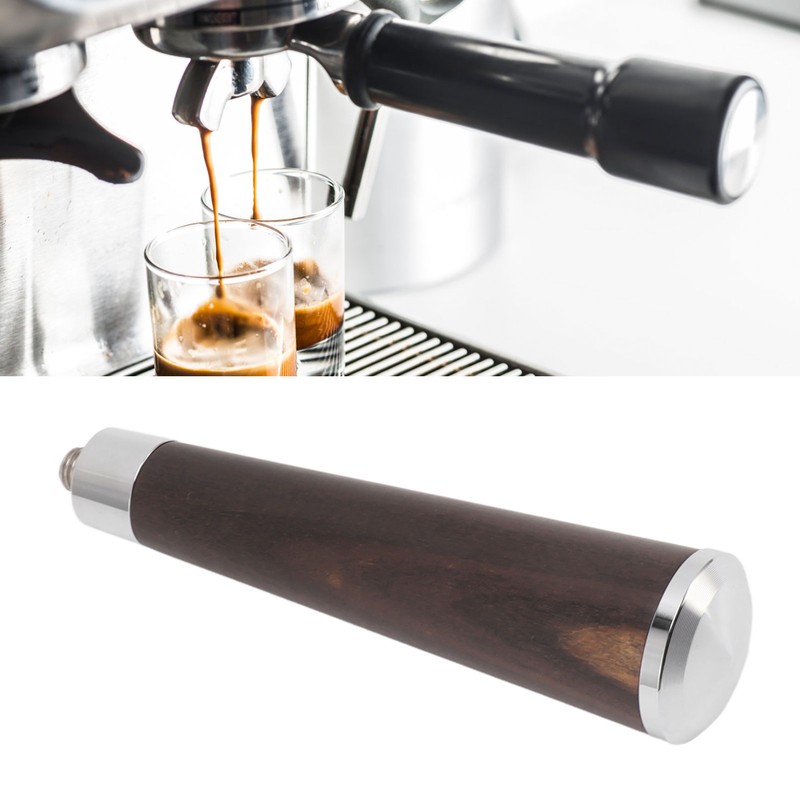 Coffee Portafilter Handle M10 Thread Black Rosewood Ergonomically Smoothly Wooden