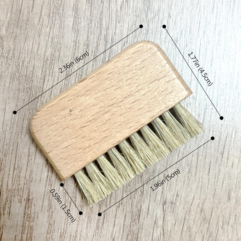 Natural Beech Wood Nail Brush Non-Slip Hand and Toenail Cleaning