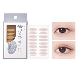Gecomo Natural Double Eyelid Patch, Naturally Waterproof, Non-marking Long Lasting, Beautiful Eye Patch for Big Eyes with Inner Double Eyelids (04#Olive Style-240 Pieces)