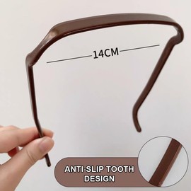 Unsichtbarer Haarreifen,Curly Thick Hair Headband,Lockiges Dickes Haar Mittleres Stirnband,Squaer Headbands for Women,Headband Accessories für Frauen Männer, Frisurenfixierungswerkzeug