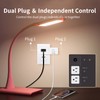 JUNLIT Dual Smart Plug, 15A WiFi Outlet Extender, Smartlife App