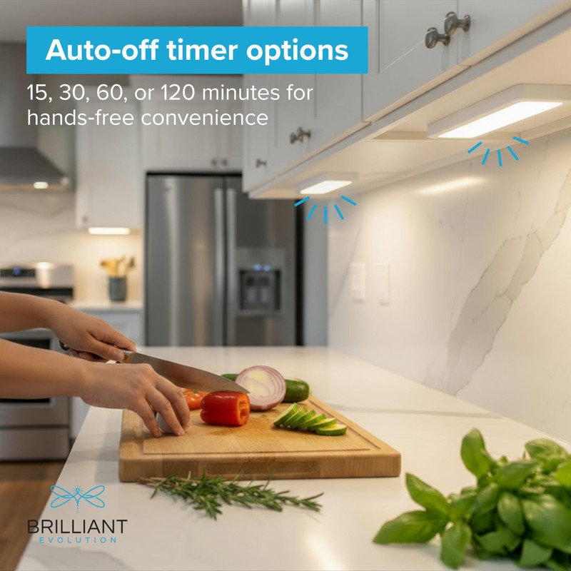 Brilliant Evolution Wireless LED Under Counter Lights with 2 Remote