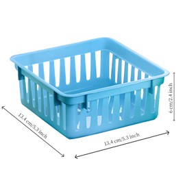 Hyuetrsa 24 Pack Classroom Storage Baskets, Plastic Baskets for Organizing, Colorful Storage Trays, Crayon Pencil Containers Organizer Bins for Desk, Drawer, Home, Office, 2.4x5.3x5.3inch