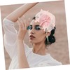 Healeved Gauze Fascinator Hat with Flower Detail for Women Elegant