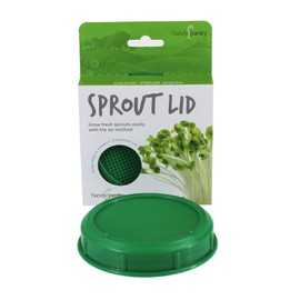Handy Pantry Sprouting Jar Strainer Lid, BPA Free | Fits Wide Mouth Mason Jars | For Growing Sprouts & Other Uses, 4 Pack