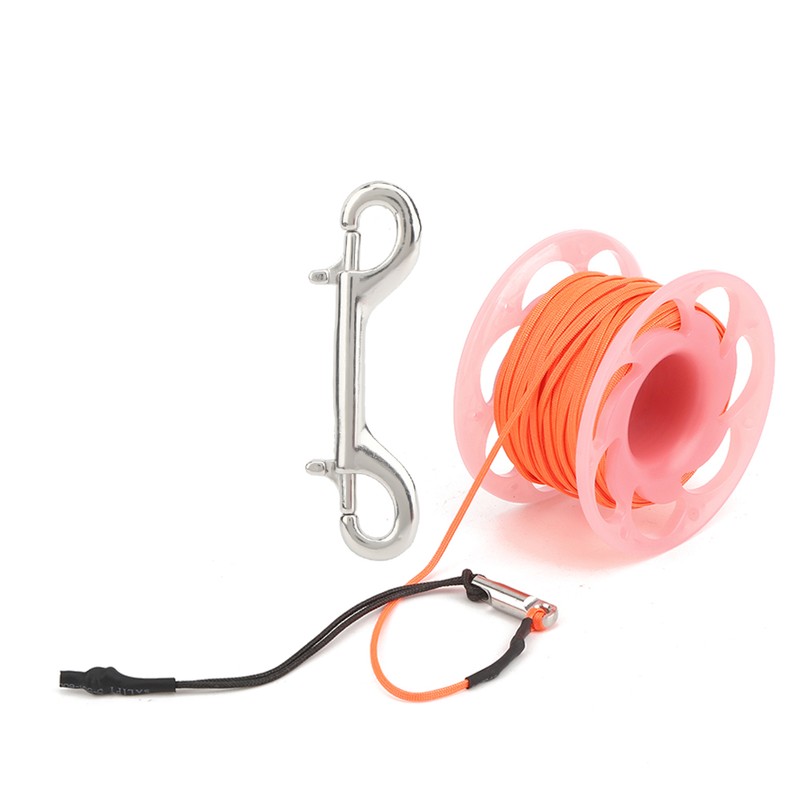 30m Plastic Wire Reel Dual Heads Hook Diving Marker Buoy