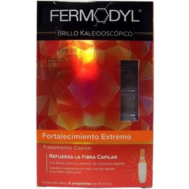 FERMODYL Fortalecimiento Extremo, Tratamiento capilar que refuerza la fibra capilar con 6 ampolletas de 10ml