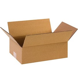 BOX USA 12 x 8 x 4 Corrugated Cardboard Boxes, Flat 12"L x 8"W x 4"H, Pack of 25 | Shipping, Packaging, Moving, Storage Box for Home or Business, Strong Wholesale Bulk Boxes