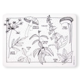 modern-twist 10 x 14" Reusable, Waterproof Coloring Mark-Mat Sheet for Kids, 100% Food-Grade Silicone, Pack of 1, Dangerous Plants
