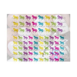 74 Color Horses Nail Art Decals - Made In USA! - Set of 74 decals