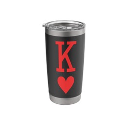 King of Hearts and Queen of Hearts Couples Women Men & Kids Stainless Steel Insulated Tumbler