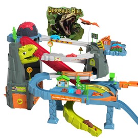 Dinosaur Race Track, Car Ramp Toy Set for Kids 3+ (Volcano)