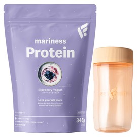 Mariness Marinade with Shaker Protein, Approximately 15 Times, First Trial Set (Blueberry Yogurt/Shaker: Orange), Supervised by Marina Takewaki, Replacement Diet, Soy, Whey, Vitamins, Minerals