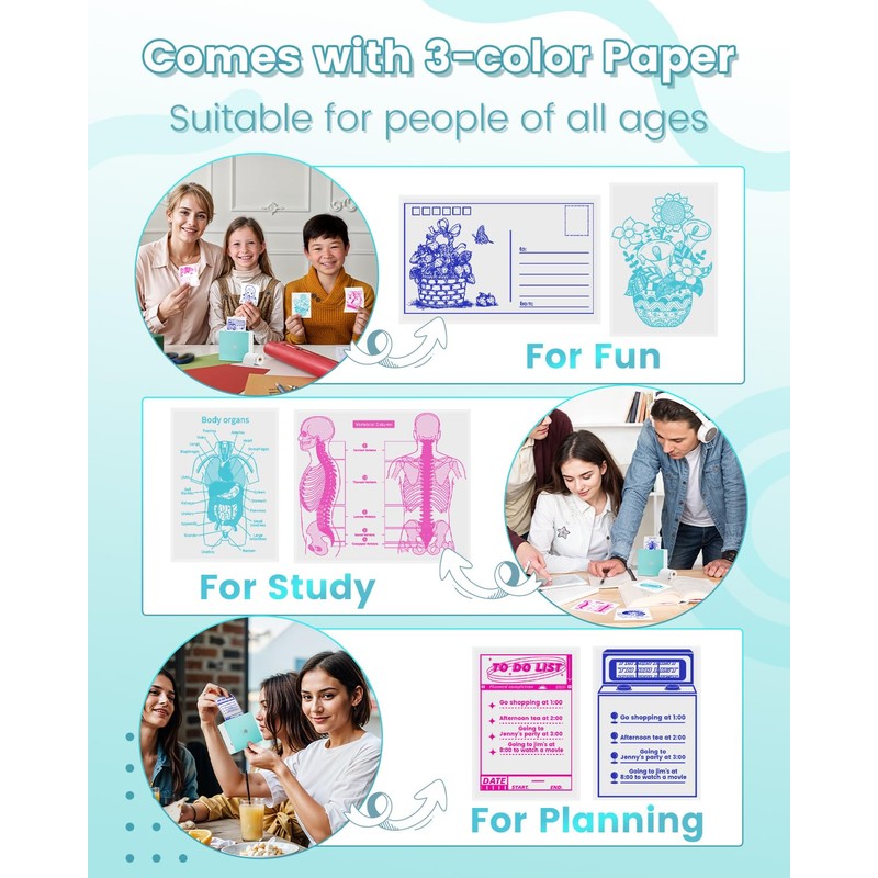 Phomemo Mini Printer, Tiny Printer M02 Mini Printer for Smartphone