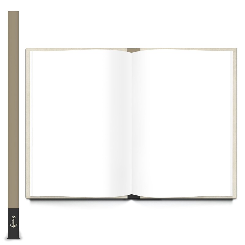 Maritime Nautical Notebook Journal A4 164 Ahoi Blue Grey Shabby