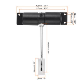 sourcing map 2 Pcs 128mm/5.04" Spring Door Closer, Aluminum Alloy Automatic Door Closers with Adjustable Closing Speed for Home Self-Closing 20-40kg Door, Black