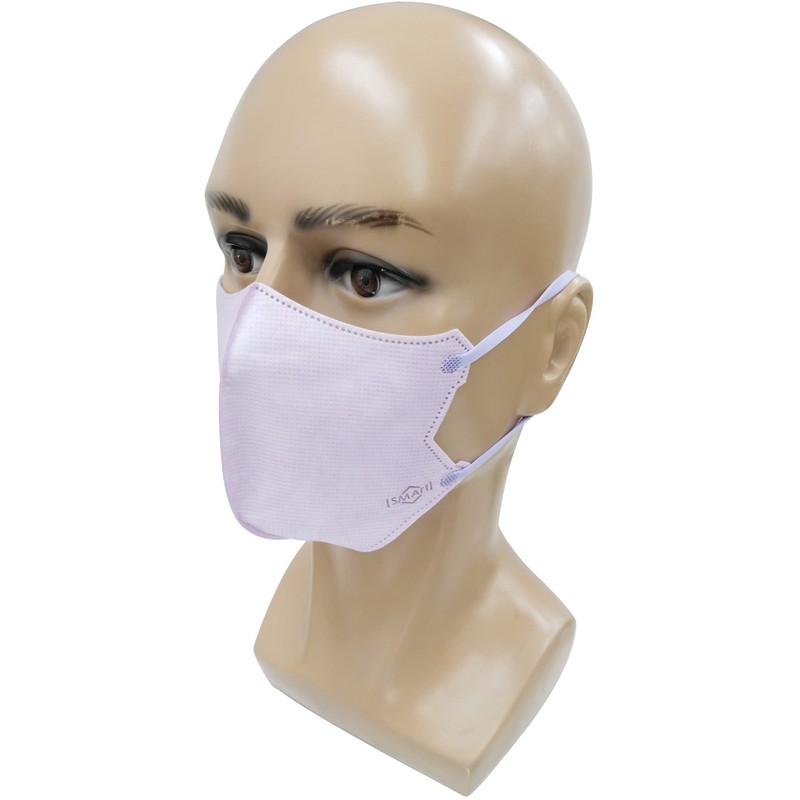 Advanced SMArt SLT-04 3D Non-Woven Mask, Baby Pink, Regular Size,