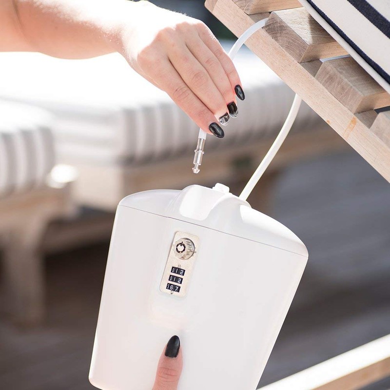 SAFEGO Portable Indoor/Outdoor Lock Box Safe with Key and Combination