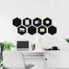 12" Black Cork Board for Wall, 8 Pack Hexagon Bulletin