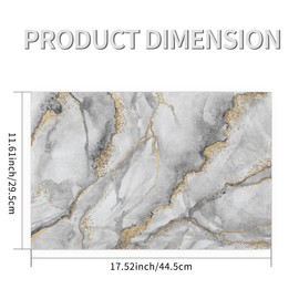 Marble Modern Texture Grey Placemats Set of 4 PVC Vinyl Non Slip Table Mats Waterproof Heat Resistant Place Mats Washable Wipeable Dining Table Mat for Kitchen Party Indoor Outdoor Decorative