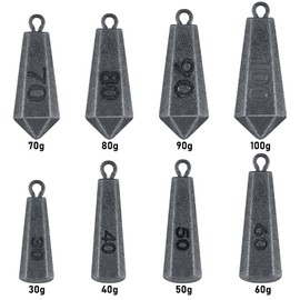 Alwonder Iron Sinker Sea Fishing Steel Sinker Ideal for Drop-Shot Beach, Shore, Boat Sea Fishing Tackle Accessories for Long Casting and Rig Making 80g