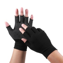 Lightweight Men and Women Half-Finger Slip Breathable Fingerless Work Gloves, Fingerless Work Gloves for Climbing, Cycling Thin Gloves, Gym, Training, Workout, Weight Lifting Outdoor