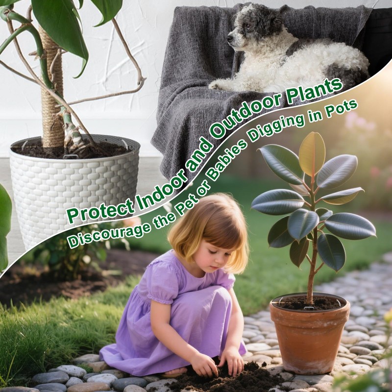 COZYDIG 6Pcs Plant Pot Grids,11.8Inch Plant Pot Cover with 30
