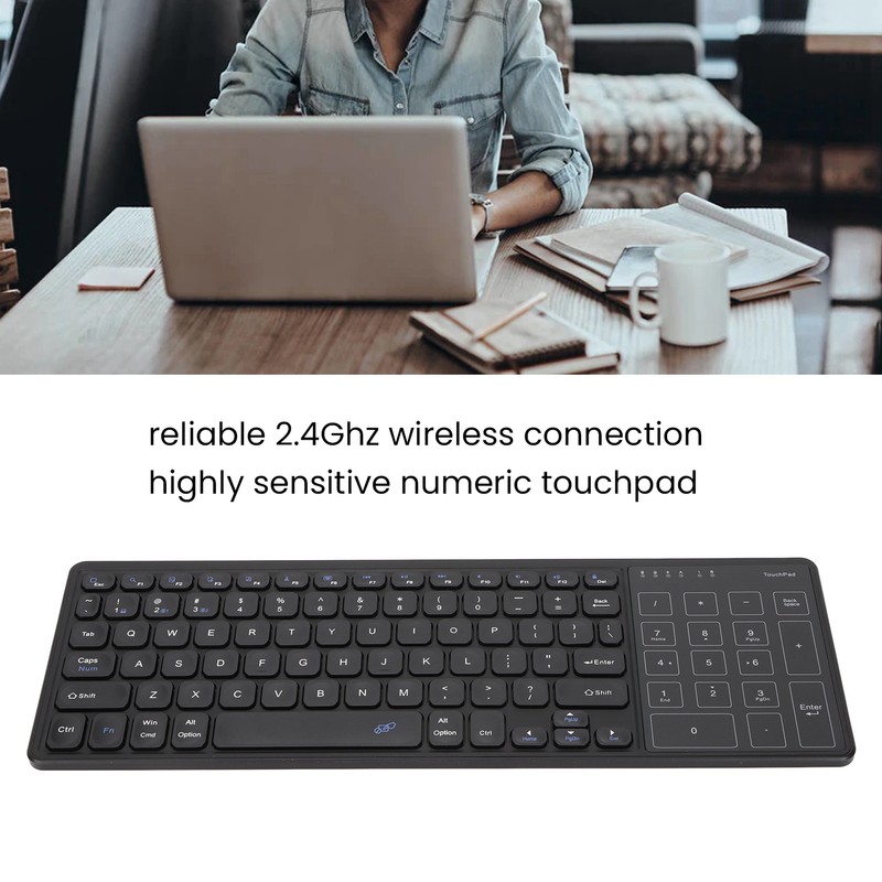 Touchpad Keyboard Numeric Touchpad 2.4G Wireless USB Receiver Plug and