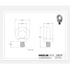 Unbranded M24 MACHINE LIFTING EYE BOLT GALVANIZED COATED HIGH GRADE STEEL WLL1.8