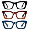 Hubeye 3 Pack Oprah Style Anti Blue Glasses for Women