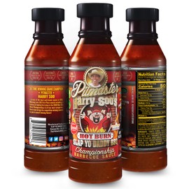 Slap Yo Daddy BBQ Sauce, Hot Burn - Award-Winning Spicy BBQ Sauce from Pitmaster Harry Soo - Intensely Spiced with a Tangy Kick - No MSG, Gluten-Free - 15 oz