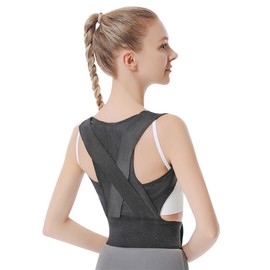 Posture Corrector for Women and Men, Adjustable Shoulder Posture Brace, Breathable Back Straightener Posture Corrector, Improve and Neck, Back, Shoulder Pain Relieve (Black,L)