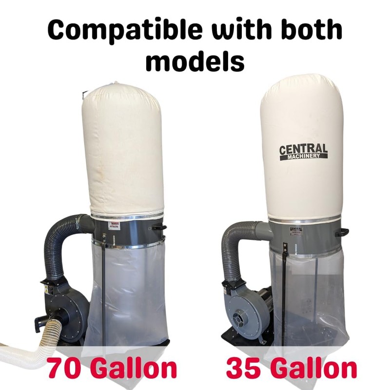 Harbor Freight Dust Collector Bags for Central Machinery 35 and