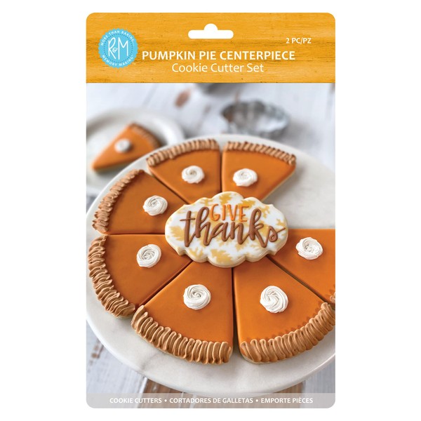 R&M International 2029 Pumpkin Pie Centerpiece Pie Slice Elegant Plaque