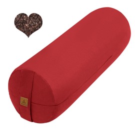Organic Buckwheat Bolster(24X9 in) (Red)