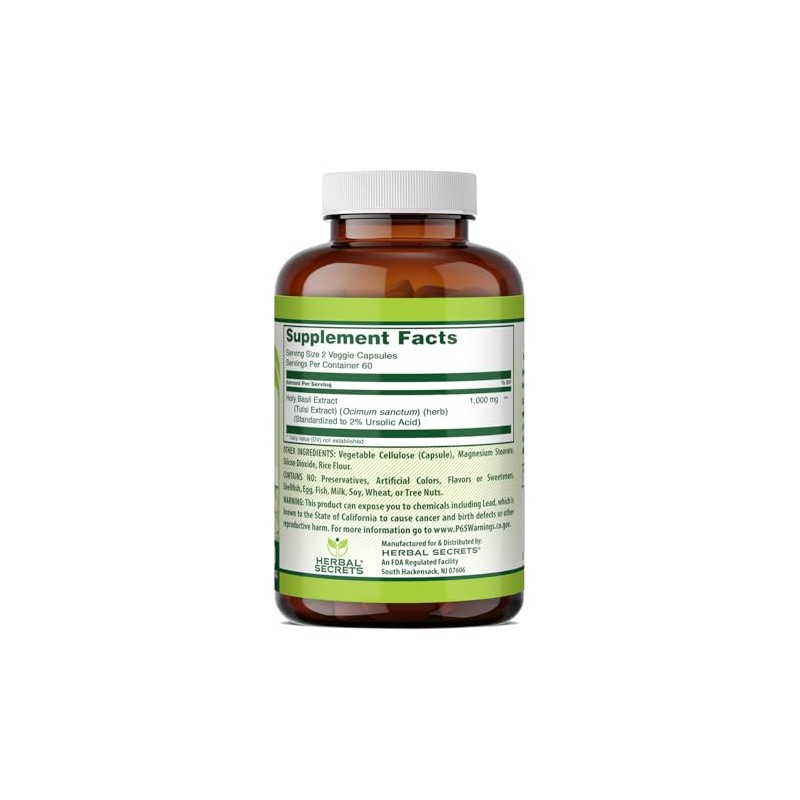 Herbal Secrets Holy Basil Holy Basil 500 Mg Capsules