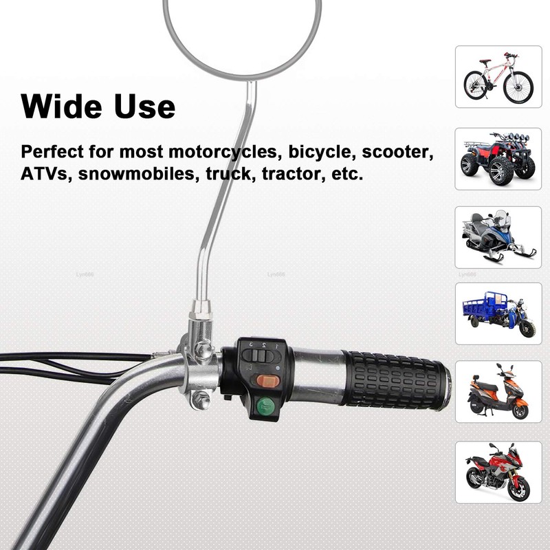 Motorcycle Mirrors Mounts 1" 25mm Handlebar Mirror Mount Holder Clamp